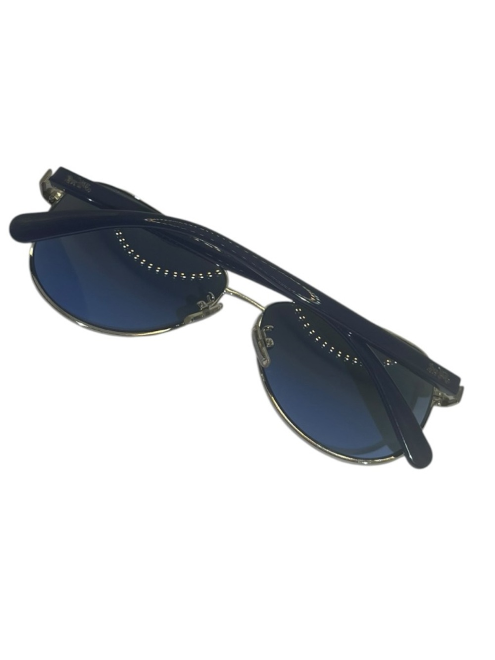 Coach HC 7077 (L1015) 931917 Sliver 58 14 140 2N Blue Aviator Sunglasses - Picture 9 of 10